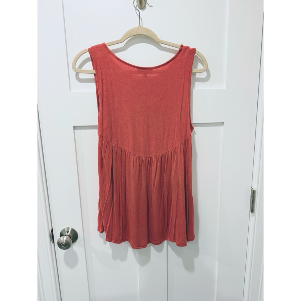 Neiman Marcus Embroidered Rhinestone Tank Top In Coral - Picture 9 of 9